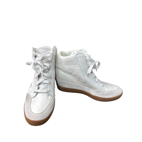 Sorel Shoes - Sorel Womens White Leather High-Top Sneakers ankle boots Size 8.5 SKU 8988